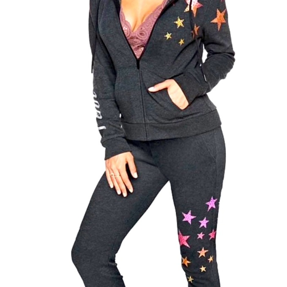 VS PINK Glitter Gray Set L/M